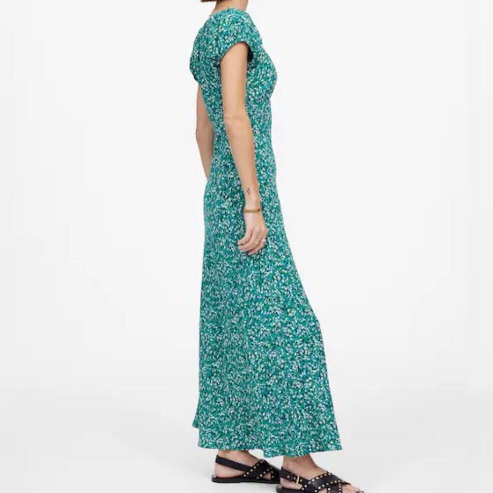 Madewell Ruched Scoopneck Midi Dress in Floral 6 - Picture 10 of 12